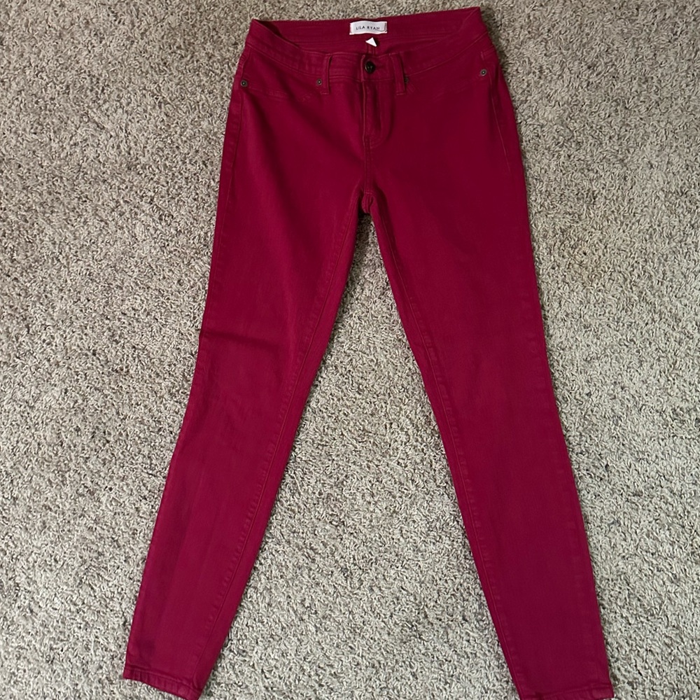 Lila Ryan size 26 Cerise skinny pant like new